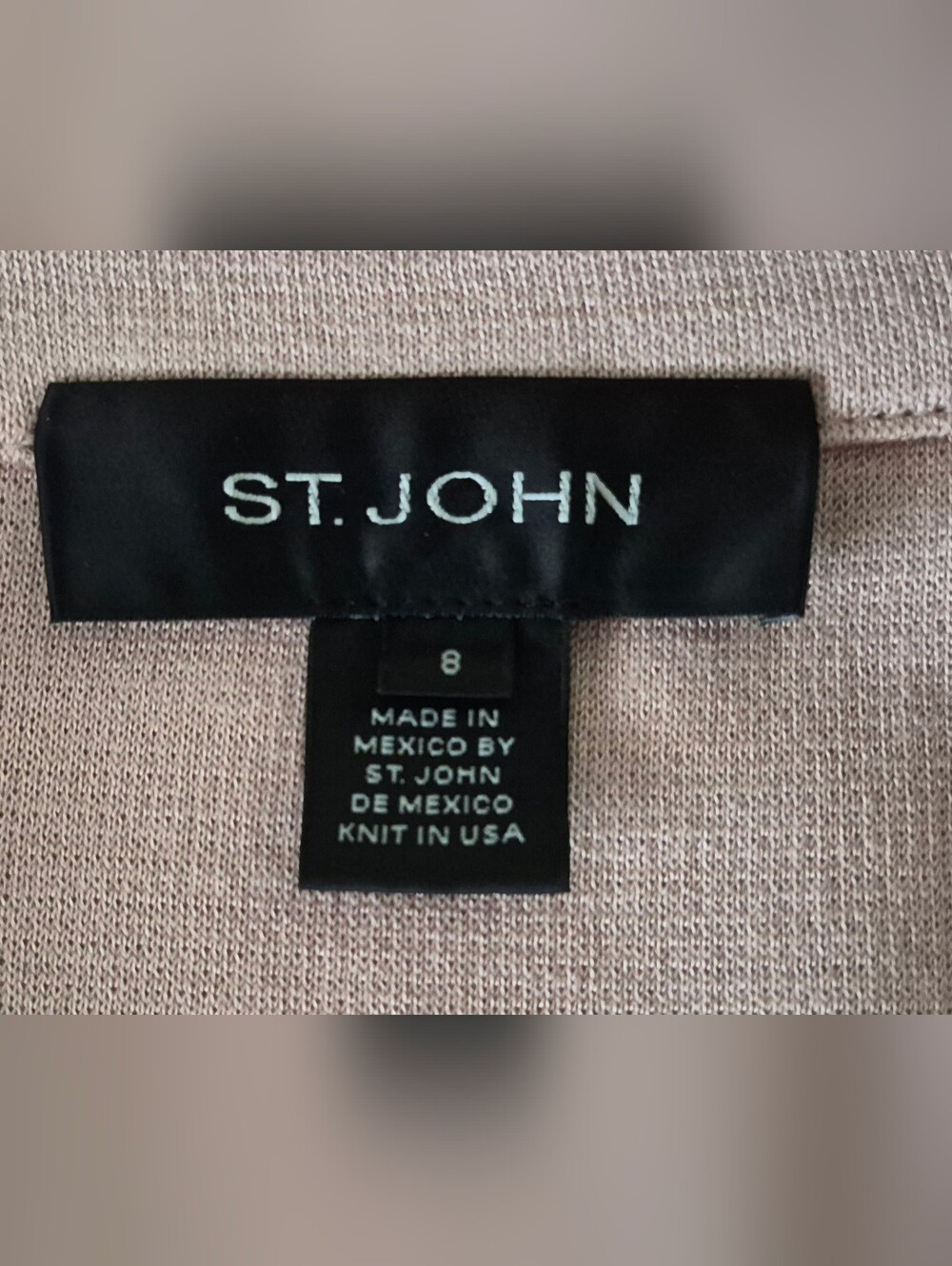 St. John Collection Blush Pink Wool Blend Blazer Jacket Size 8 Tailored - Picture 8 of 10